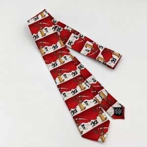 Ho Ho Ho Christmas Reindeer Penguin Tie Suit Holiday